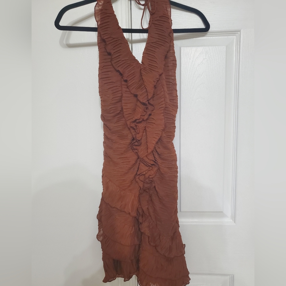NWT Zara Ruffled Dress - Picture 2 of 7